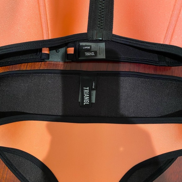 TRAINGL Zipper Bandeau Neoprene Bikini - Picture 3 of 3
